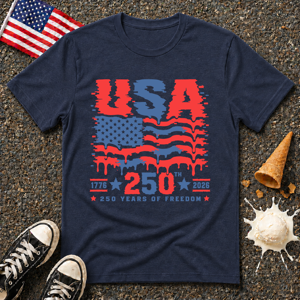 USA 250 Glitch Tee