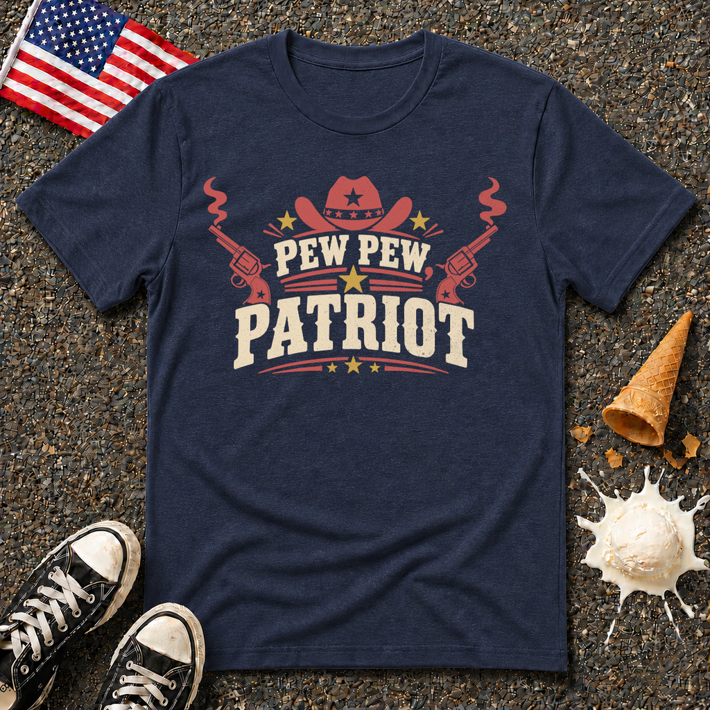 "Pew Pew Patriot" Retro Tee