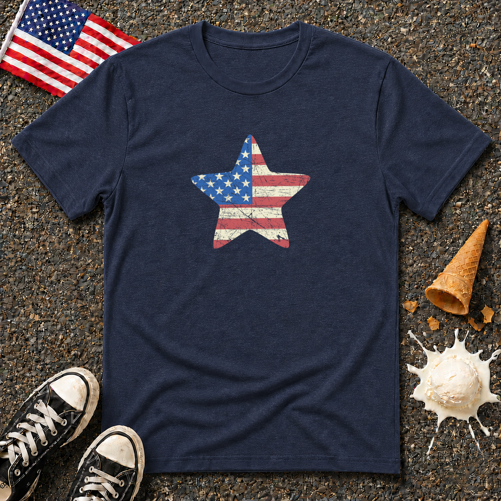 Flag Star Vintage Tee