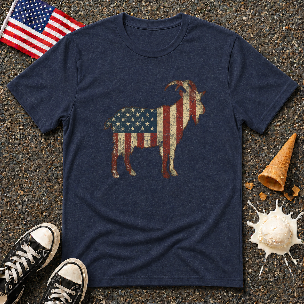 Patriotic Goat Tee