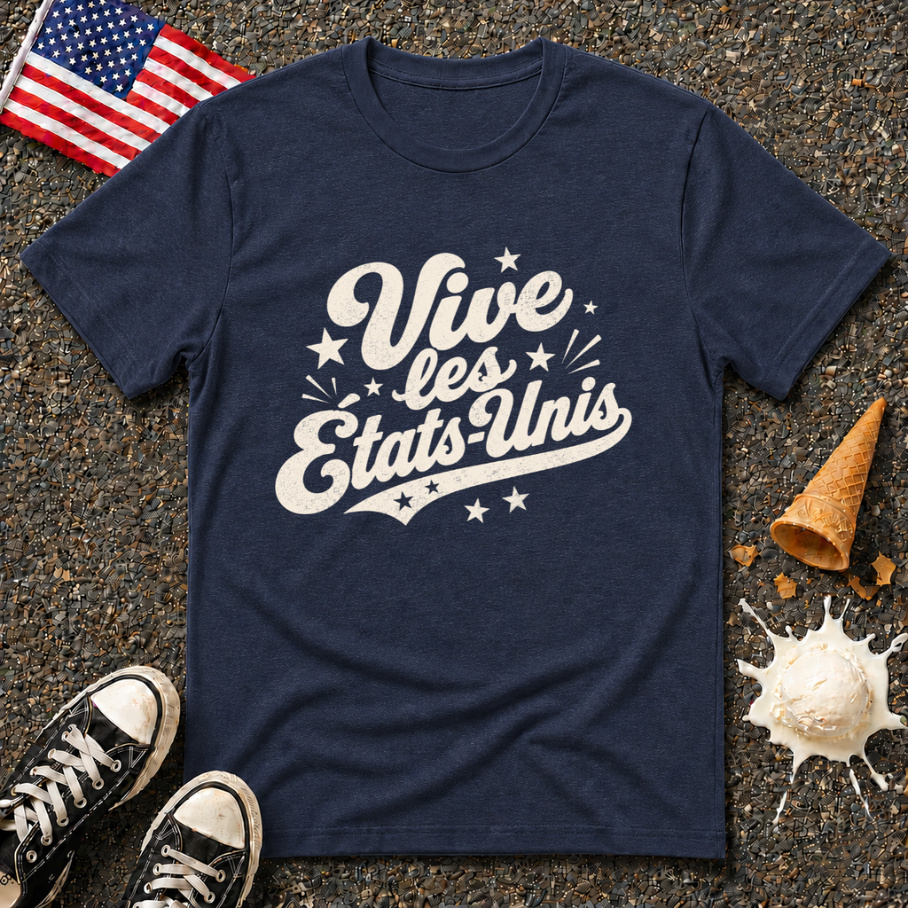 "Vive les États-Unis" Retro Tee