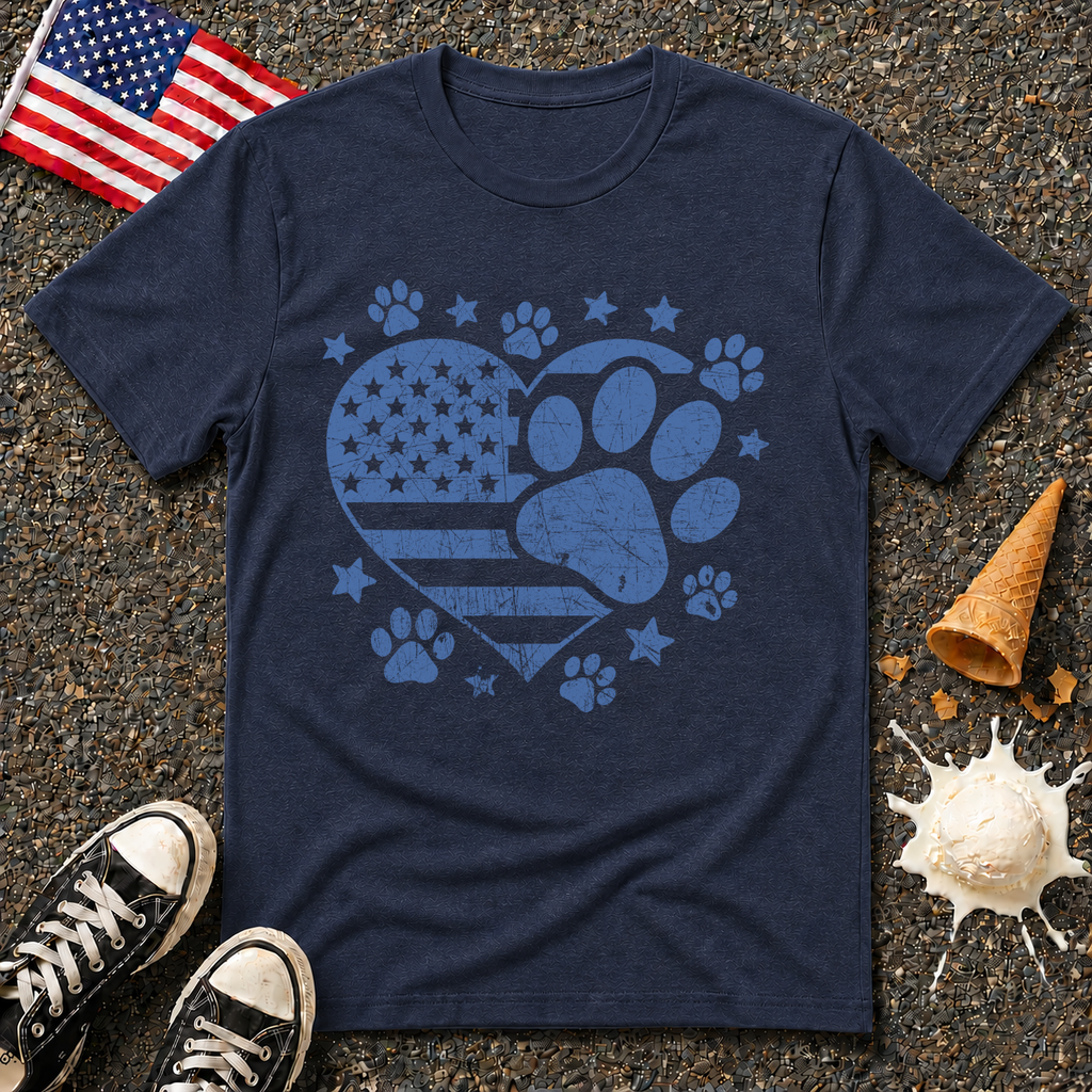 Patriotic Paws Vintage Tee