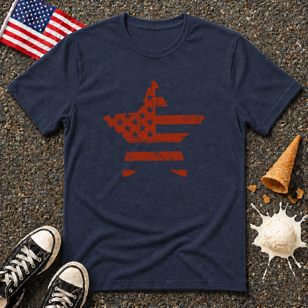 Flag Star 1-color Vintage Tee