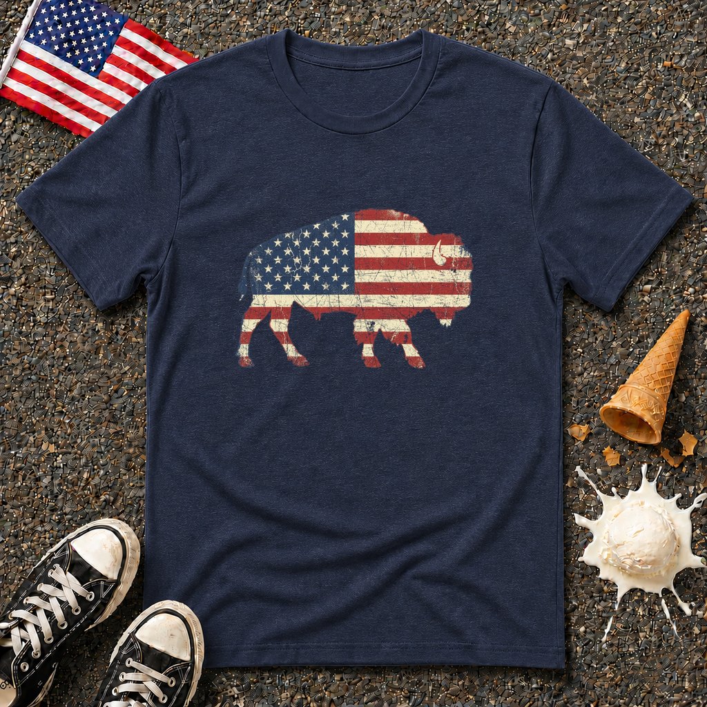 American Flag Buffalo Tee