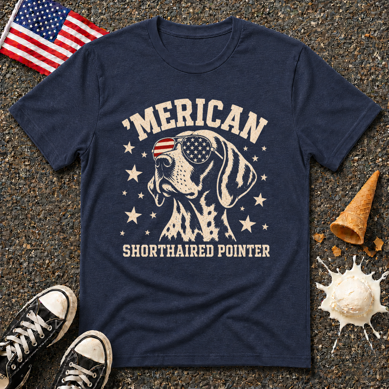 "’Merican Shorthaired Pointer" Tee