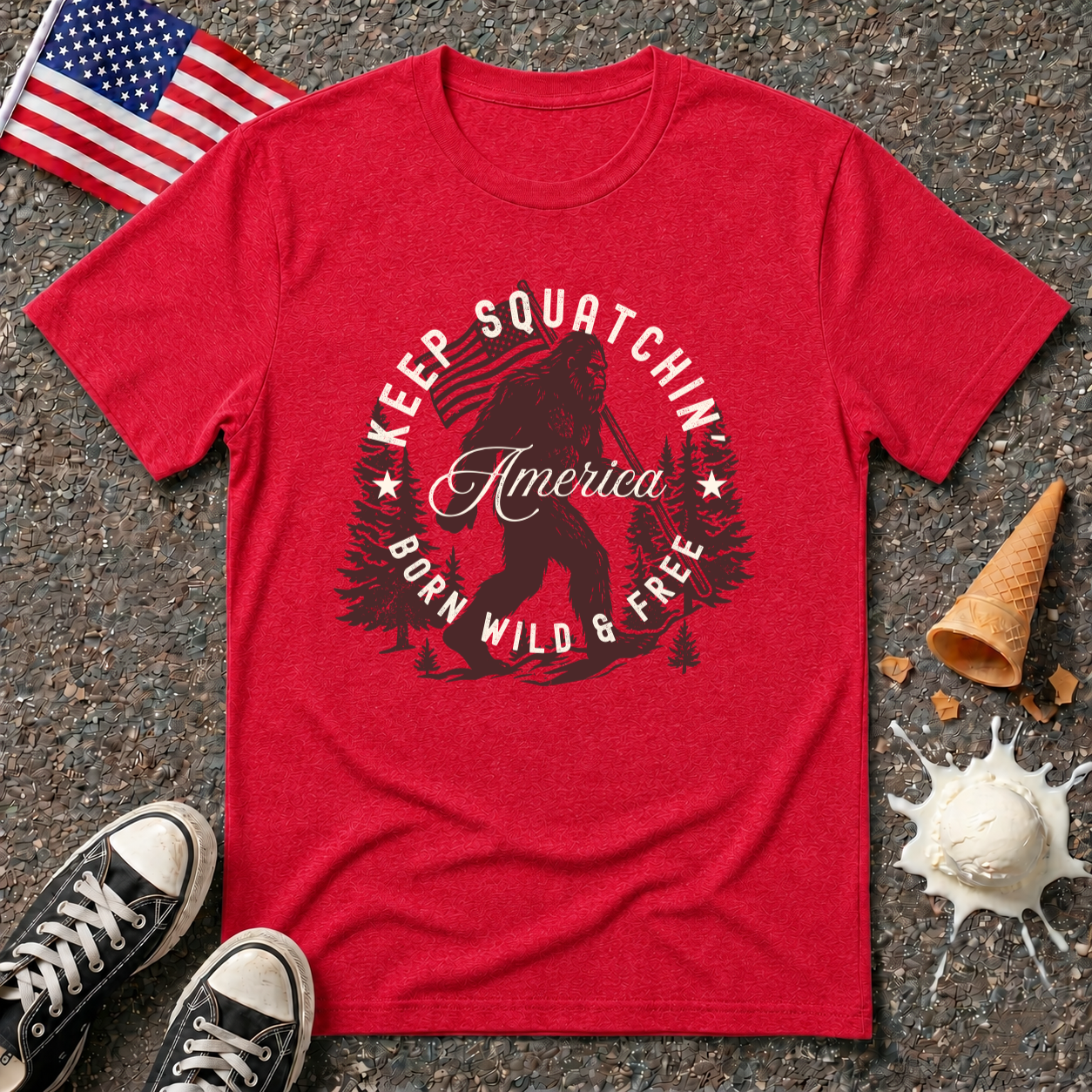 "Keep Squatchin’ America" Vintage Tee