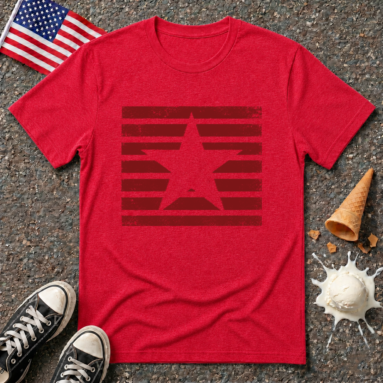 Striped Star Vintage Tee