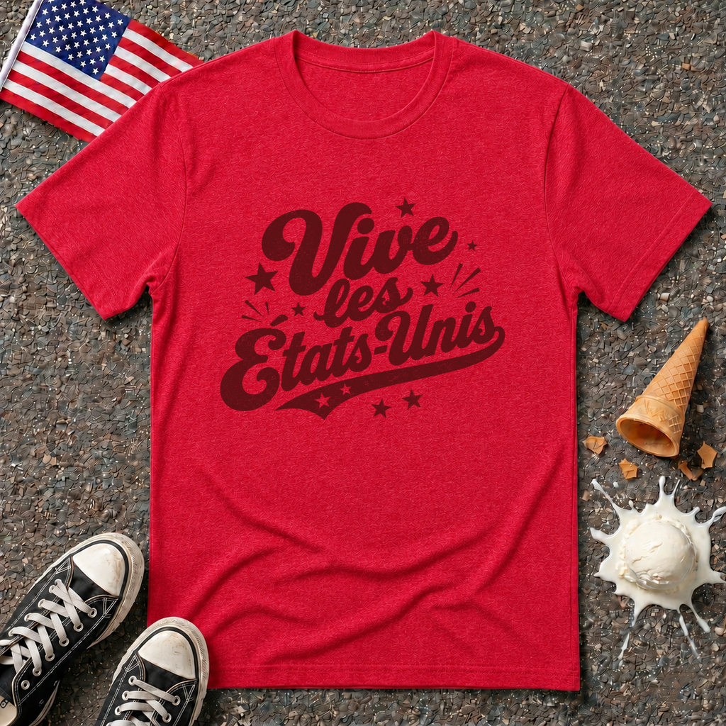 "Vive les États-Unis" Retro Tee