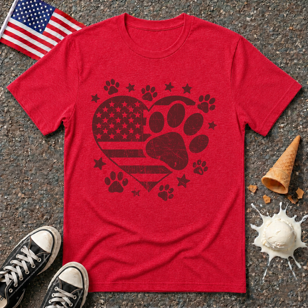 Patriotic Paws Vintage Tee