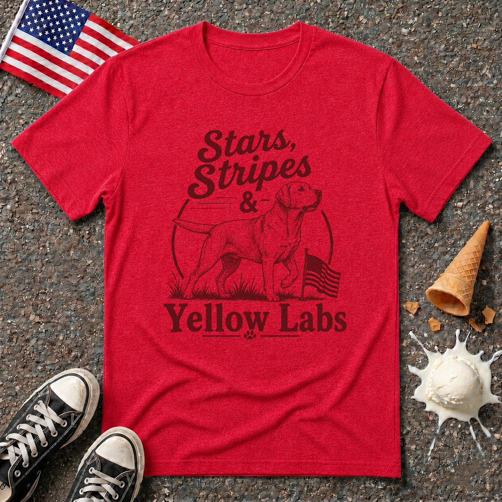 "Stars, Stripes & Yellow Labs" Tee