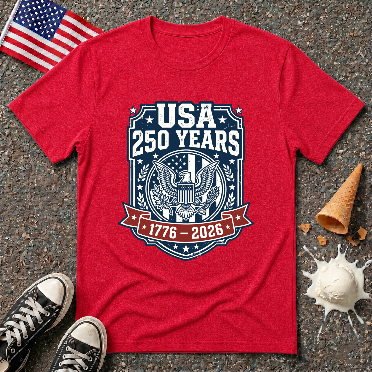 USA 250 Badge Tee