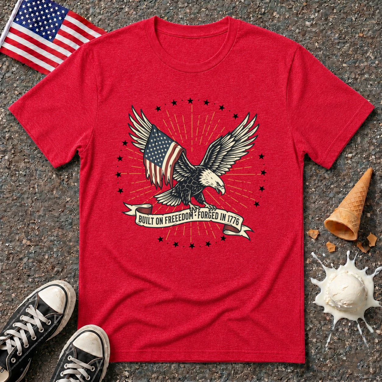 "Built on Freedom" Vintage Tee