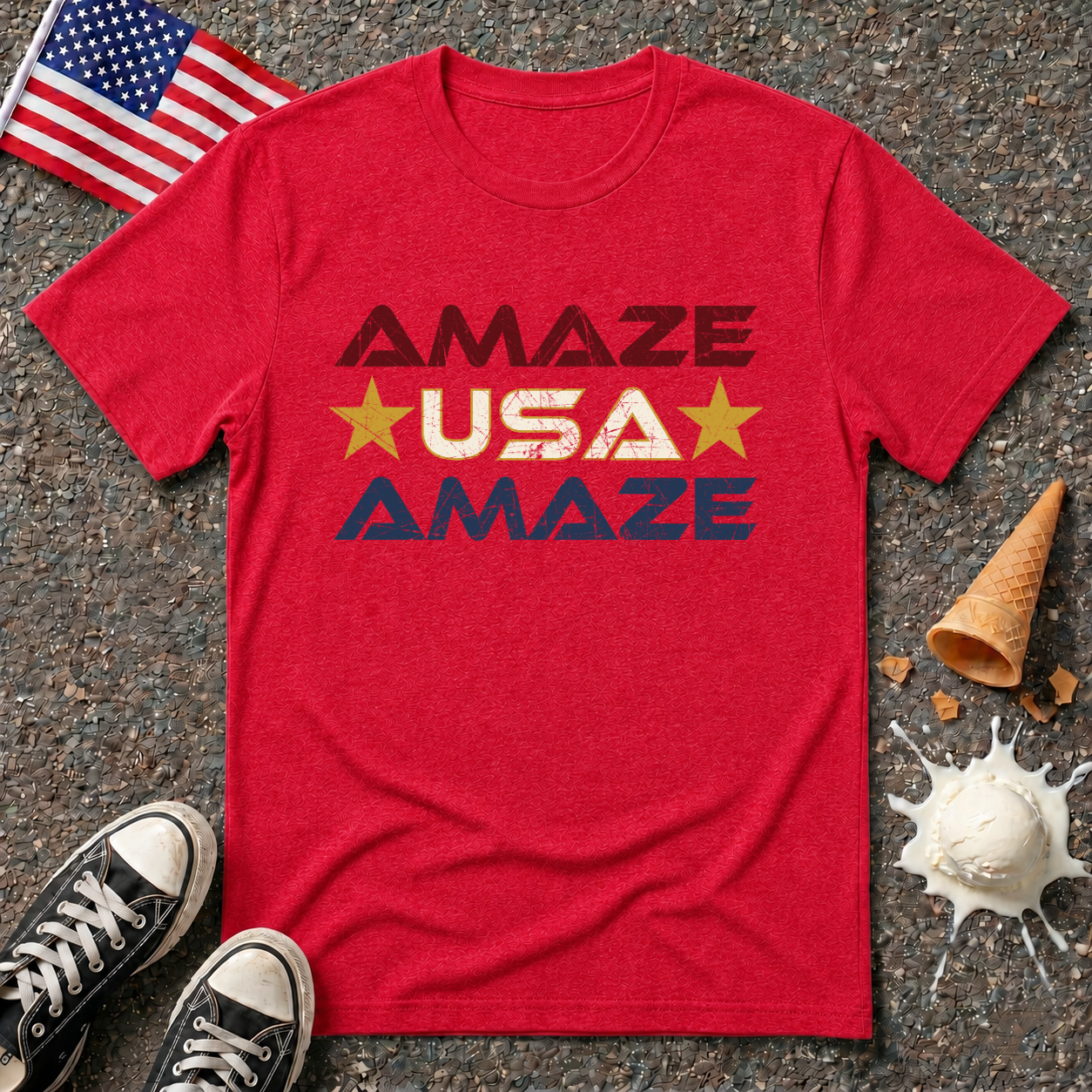 "Amaze, USA, Amaze" Retro Tee