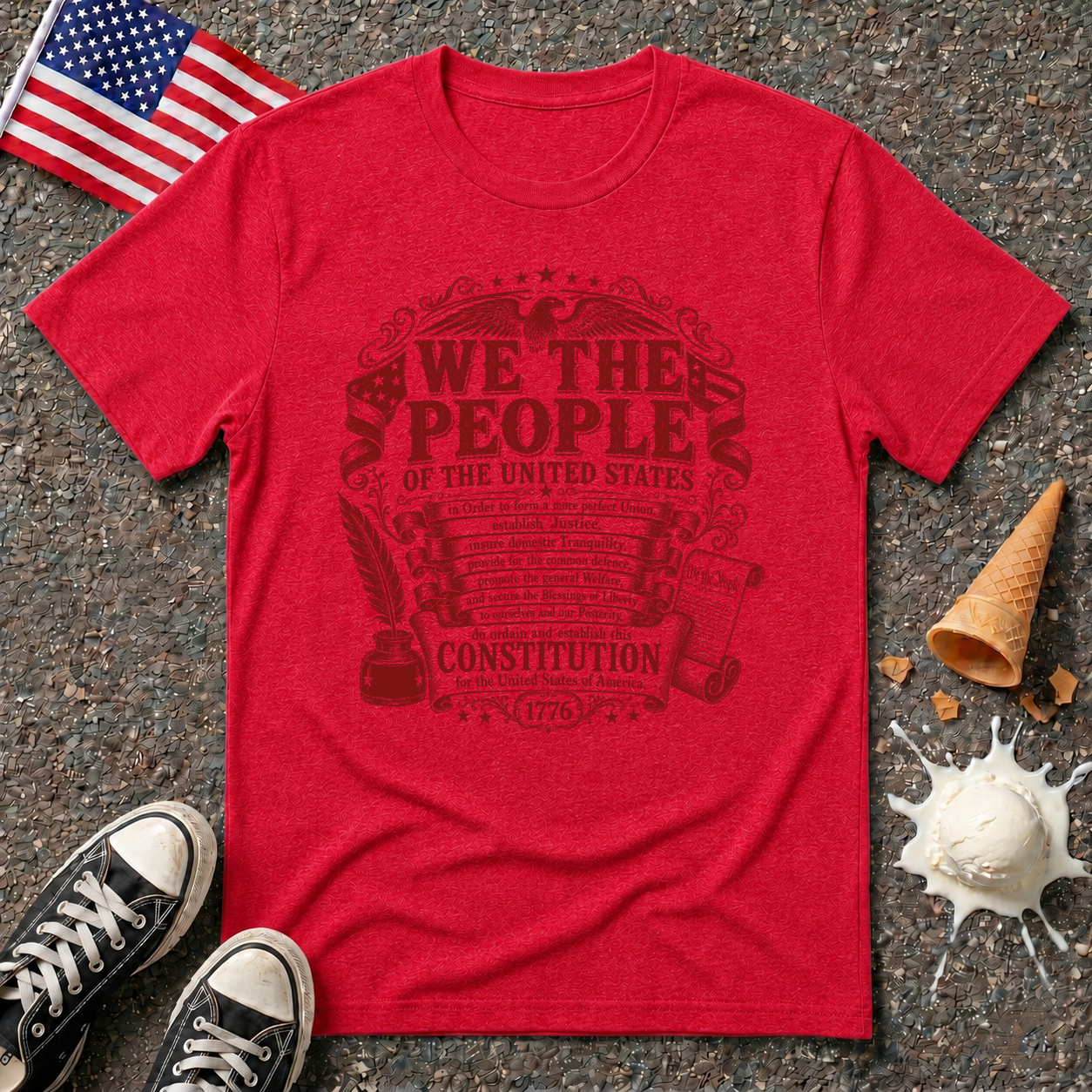 Preamble "We The People" One-color Vintage  Tee