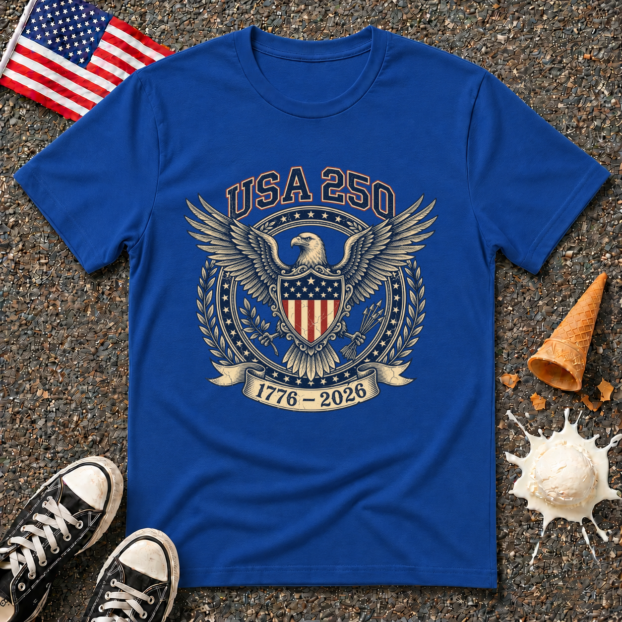 USA 250 Eagle Emblem Tee