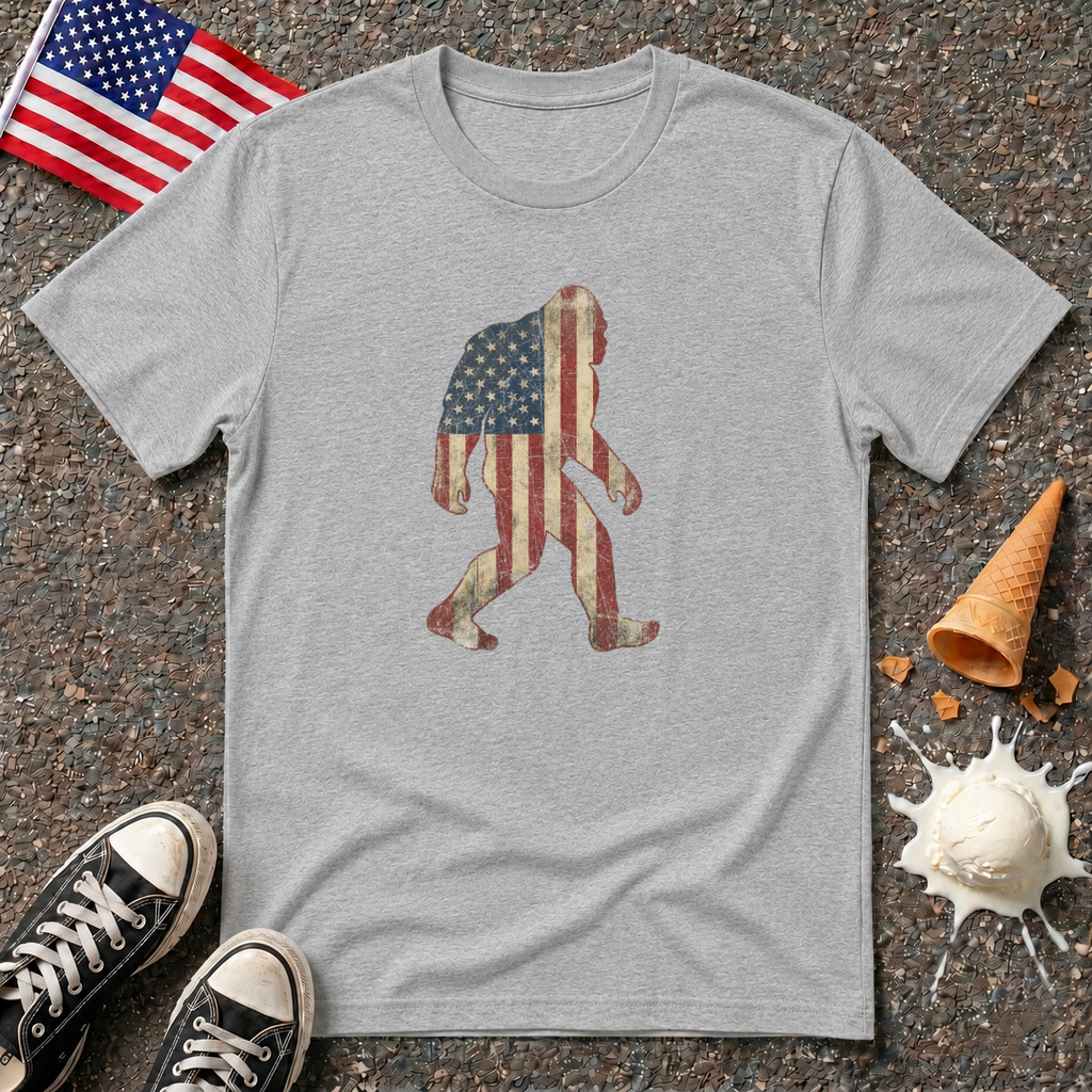 American Flag Bigfoot Tee