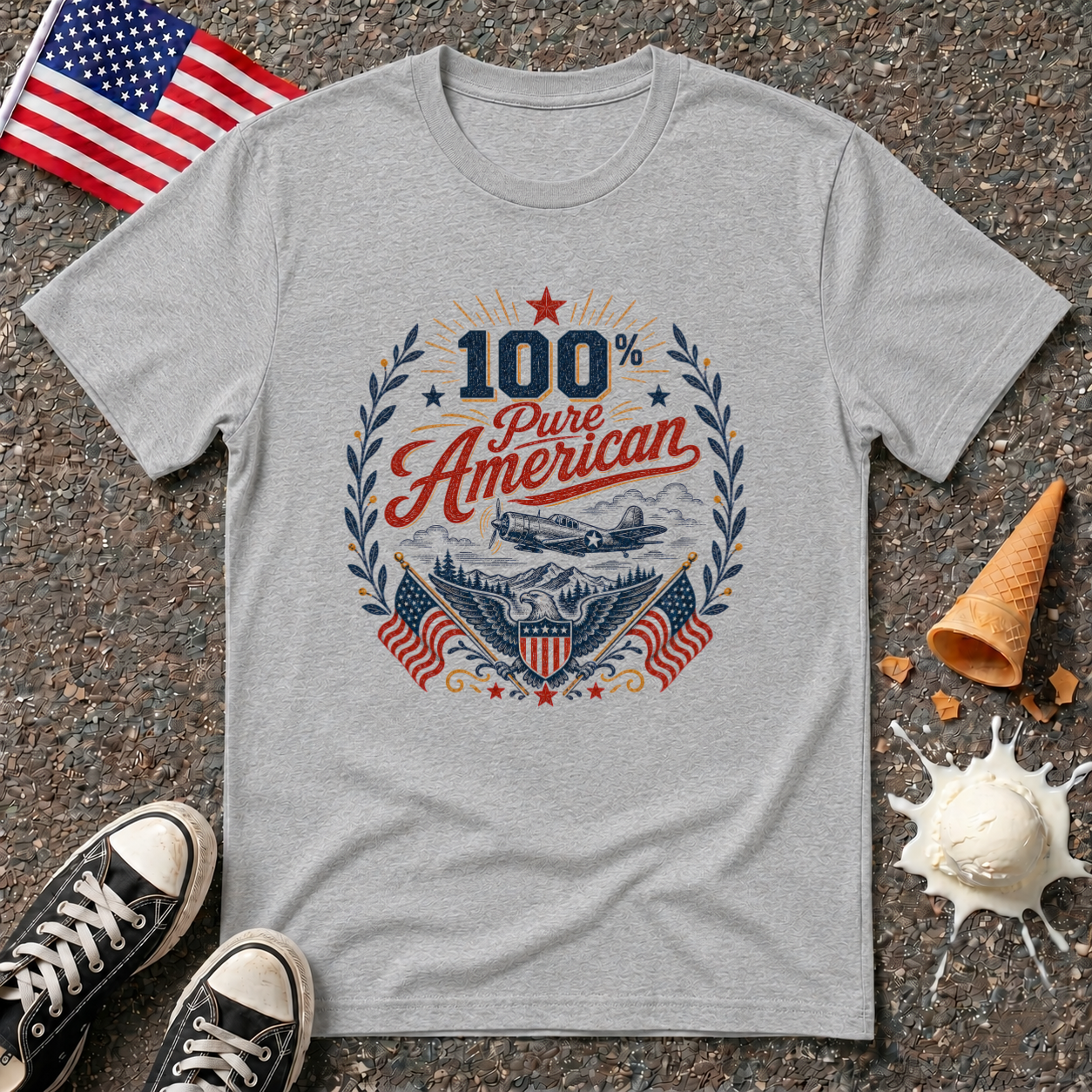 "100% Pure American" Tee