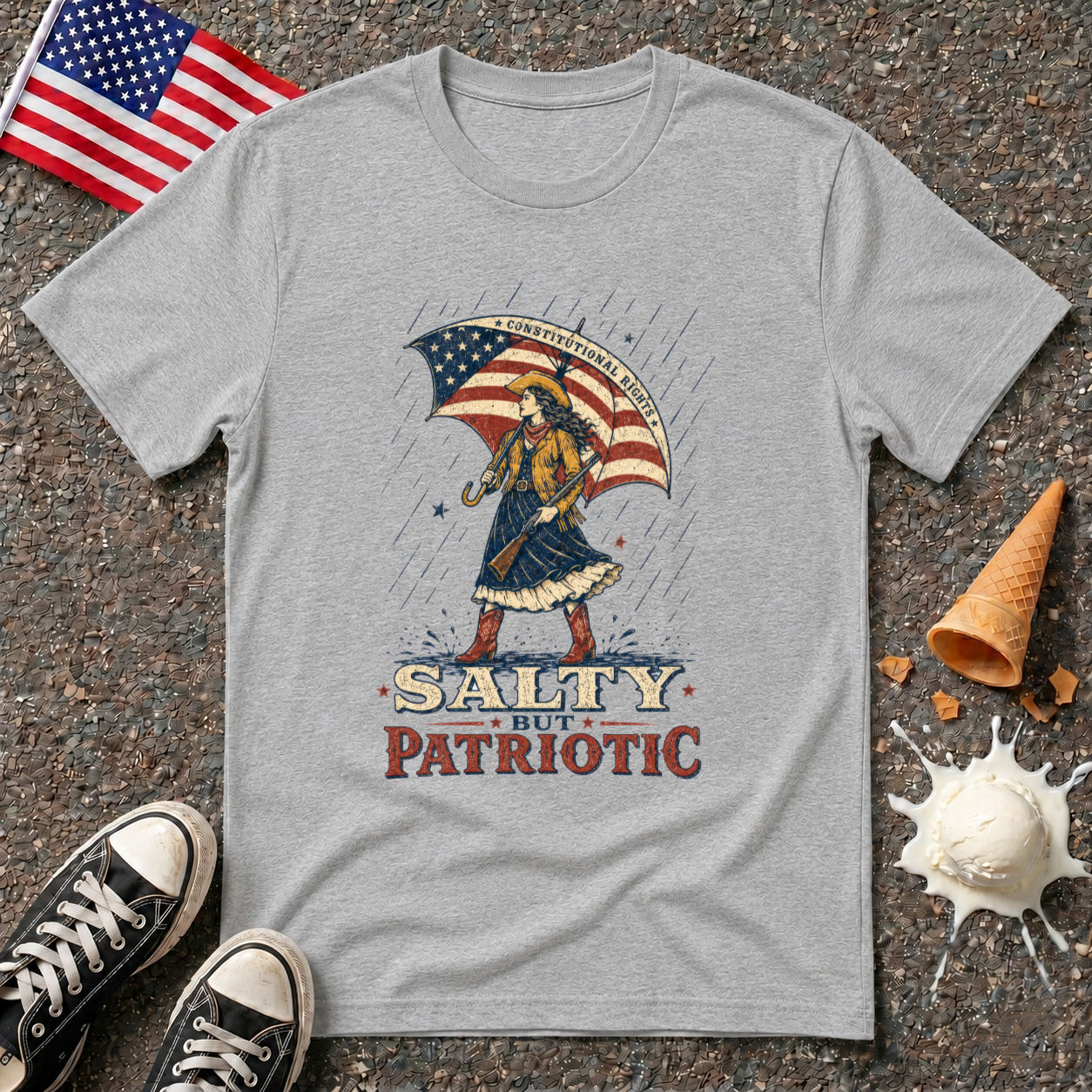 "Salty & Patriotic" Vintage Tee