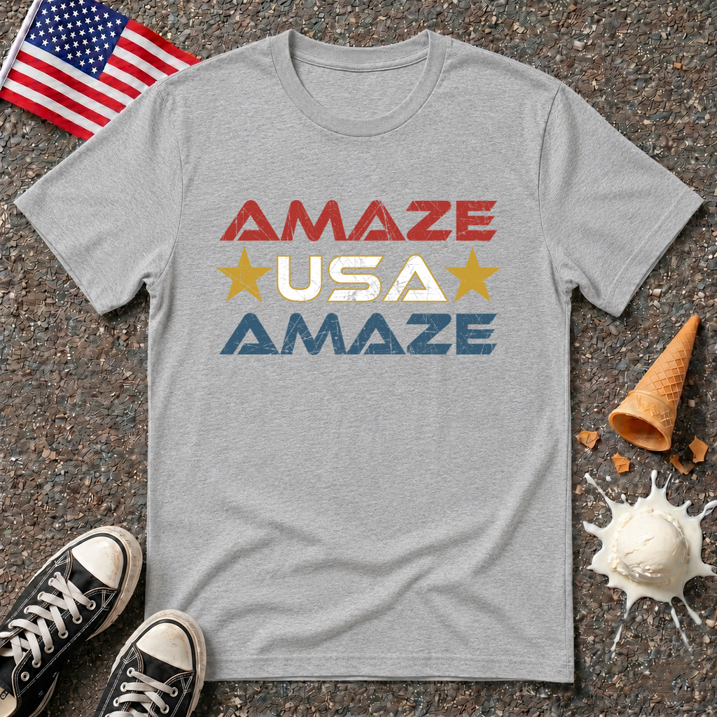 "Amaze, USA, Amaze" Retro Tee