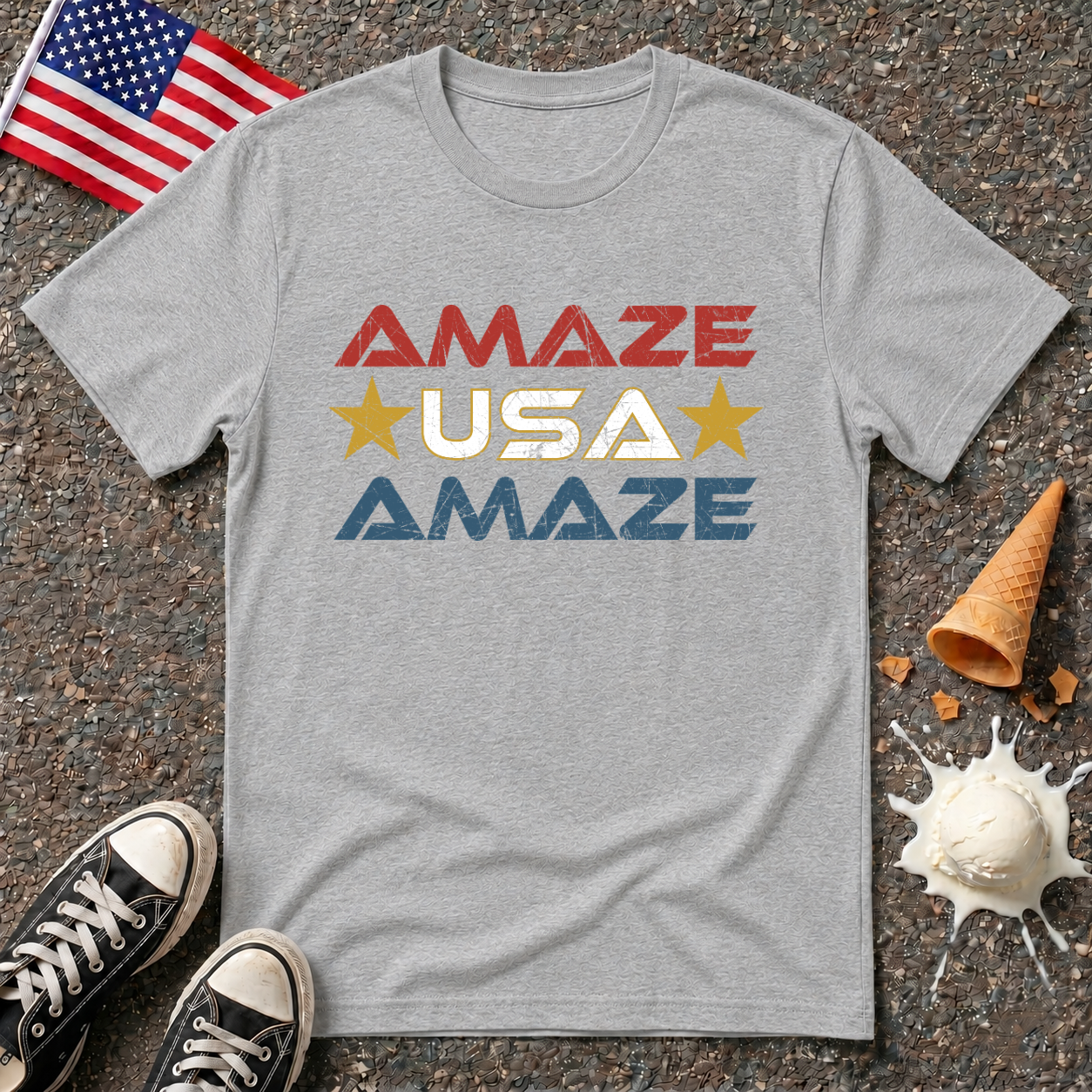 "Amaze, USA, Amaze" Retro Tee