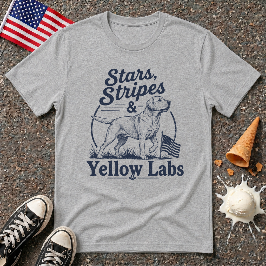 "Stars, Stripes & Yellow Labs" Tee