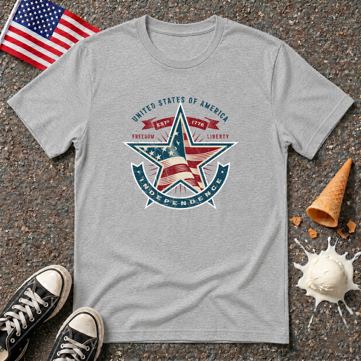 USA Star Vintage Tee