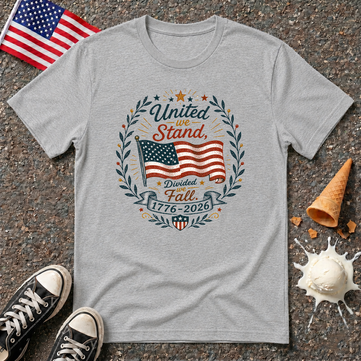 "United We Stand" Vintage Folk Tee