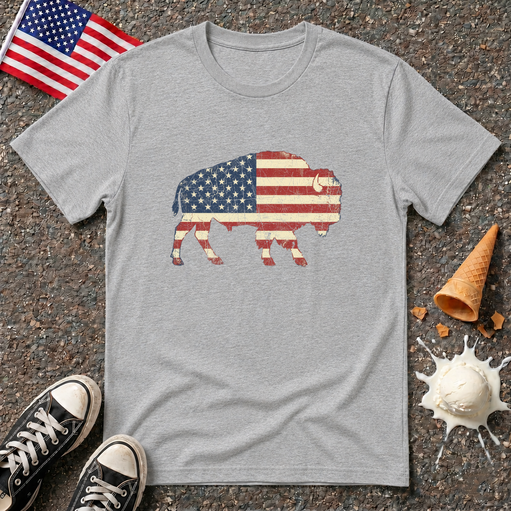 American Flag Buffalo Tee