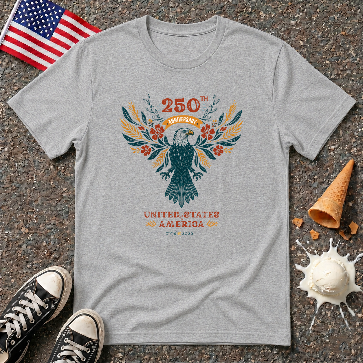 250th Anniversary Folk Eagle Tee