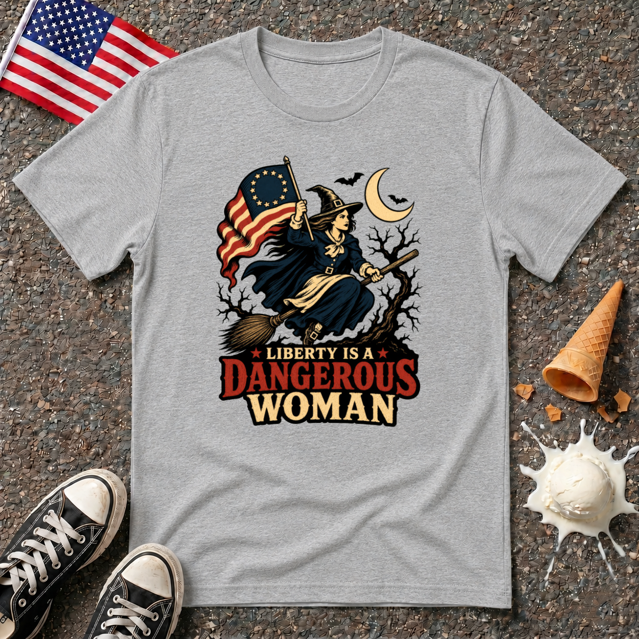 "Liberty is a dangerous woman" Halloween Tee