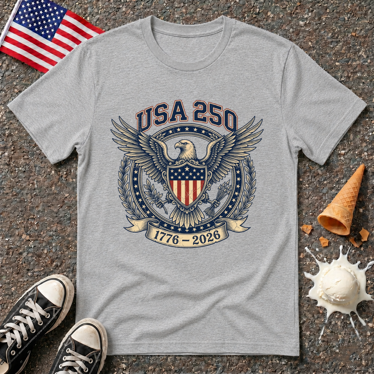 USA 250 Eagle Emblem Tee