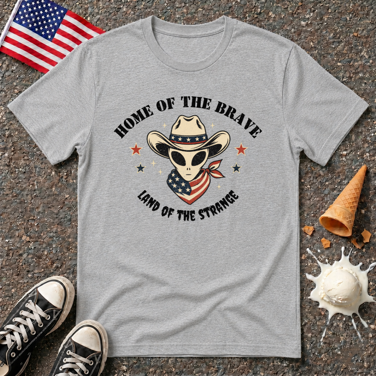 "Home of the Brave" Alien Tee