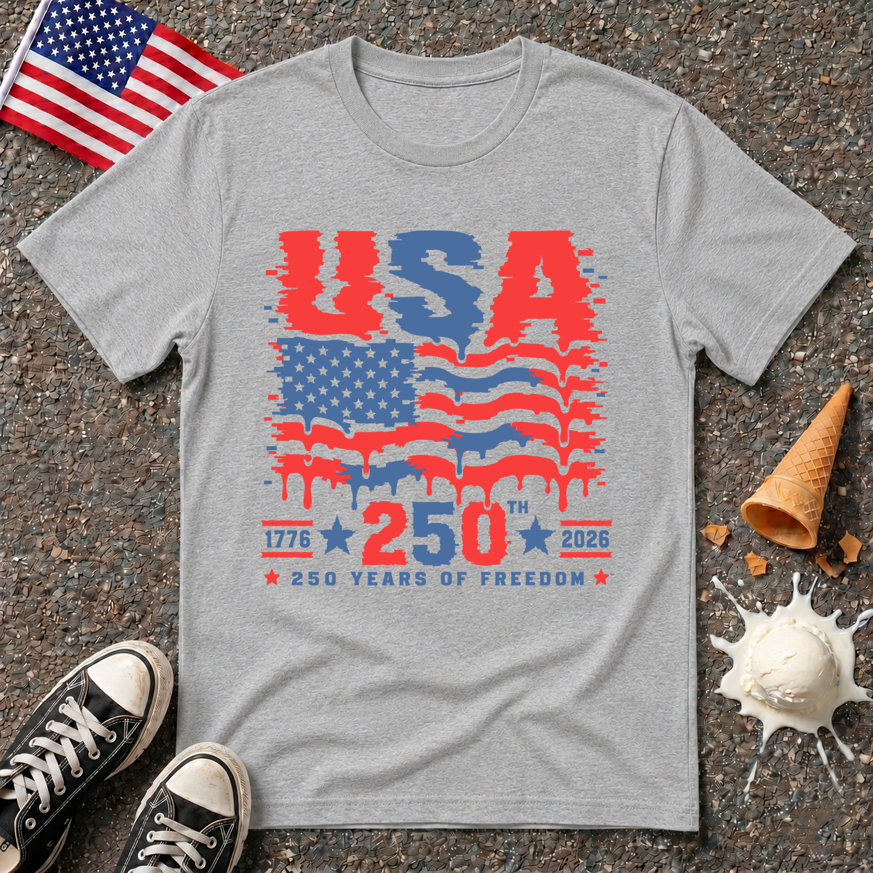 USA 250 Glitch Tee