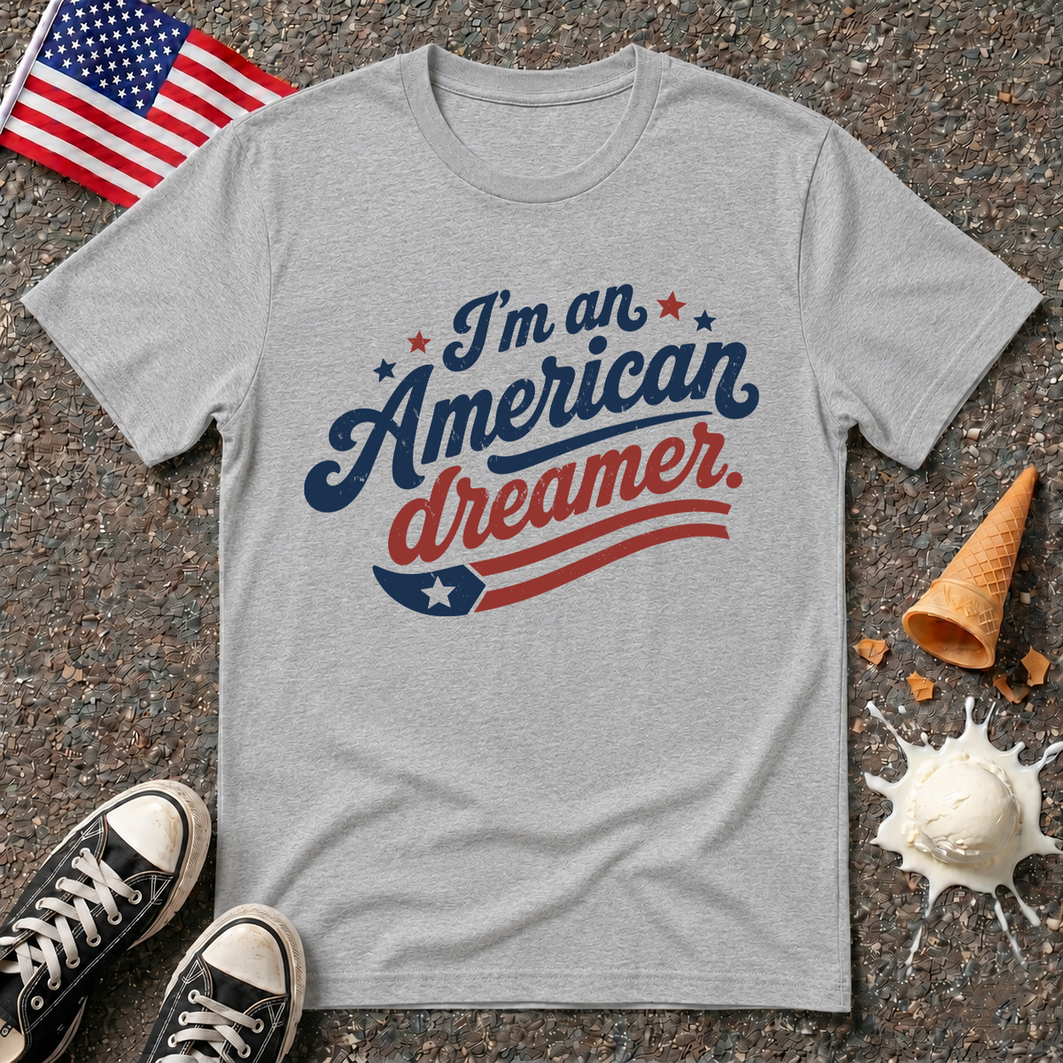 "I'm an American Dreamer" Retro Tee