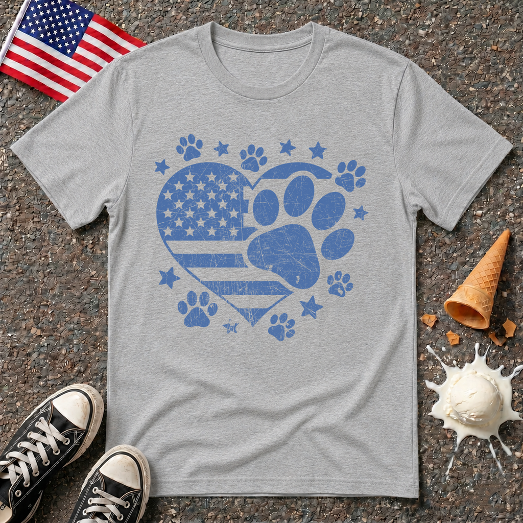Patriotic Paws Vintage Tee
