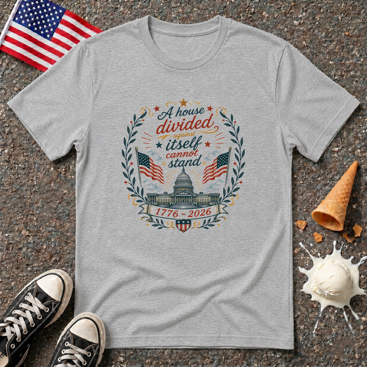 "A House Divided" Vintage Folk Tee