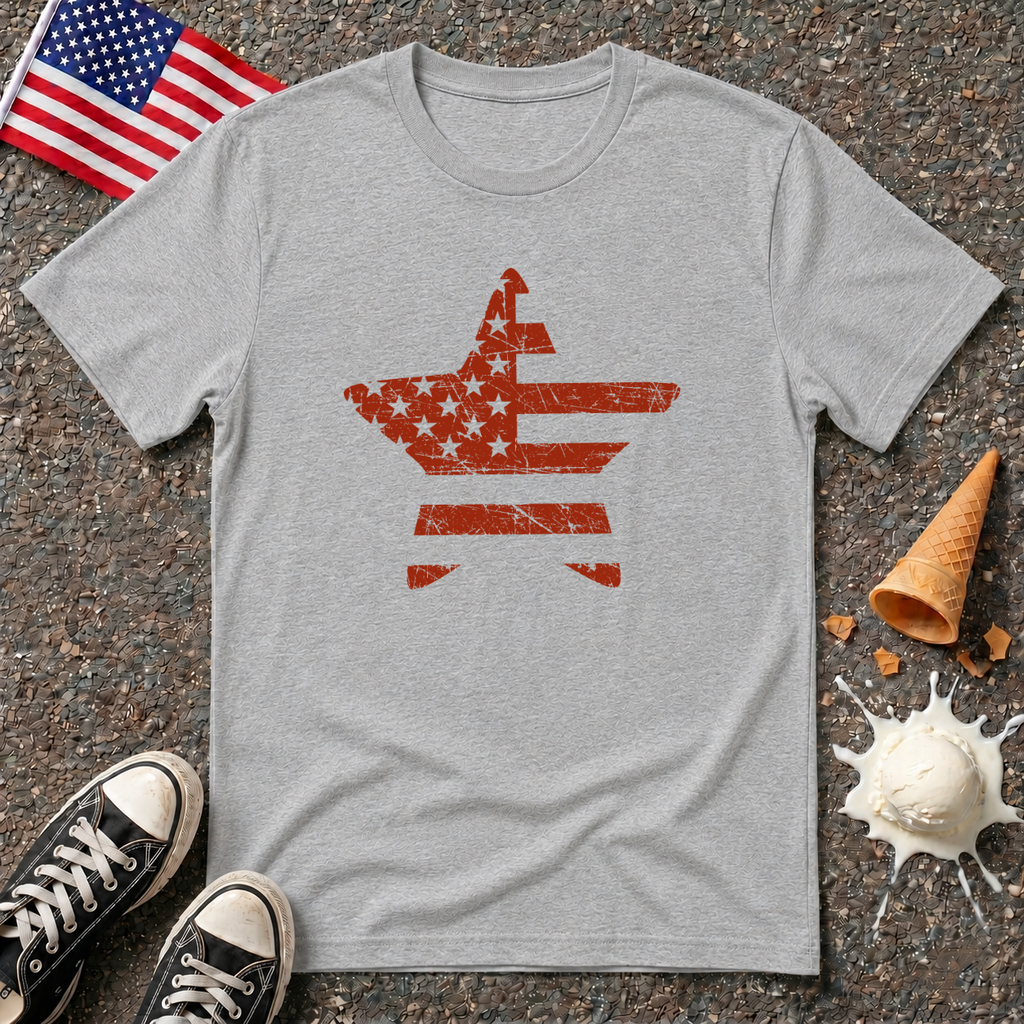 Flag Star 1-color Vintage Tee