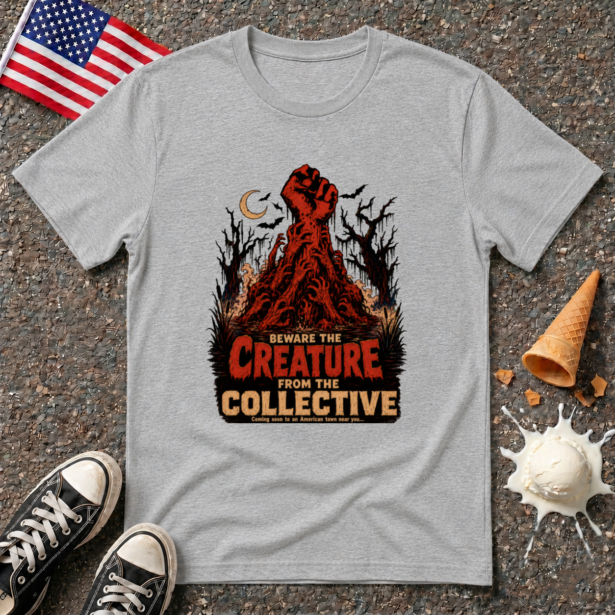 "Beware the Creature from the Collective" Horror Tee