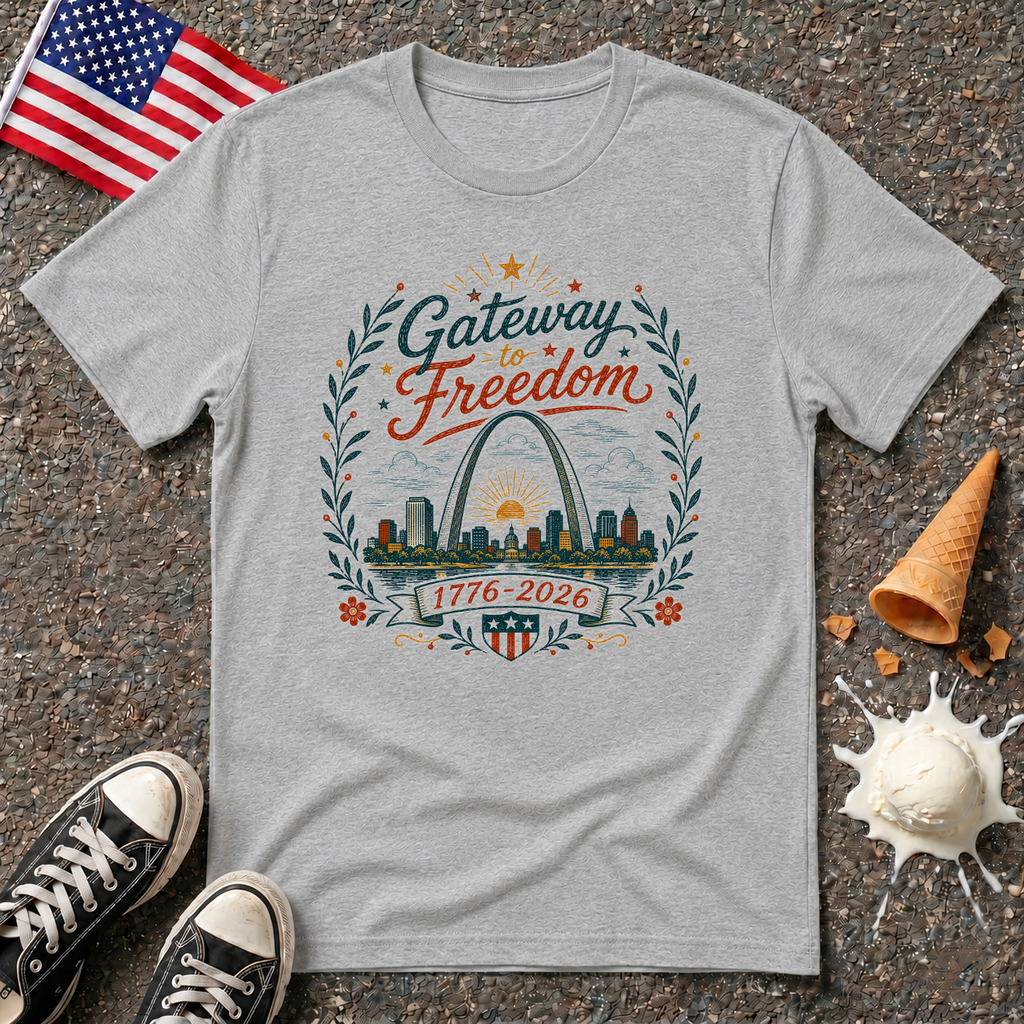 "Gateway to Freedom" Vintage Folk Tee