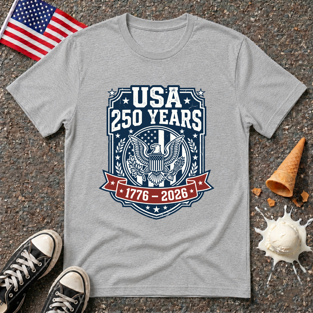 USA 250 Badge Tee