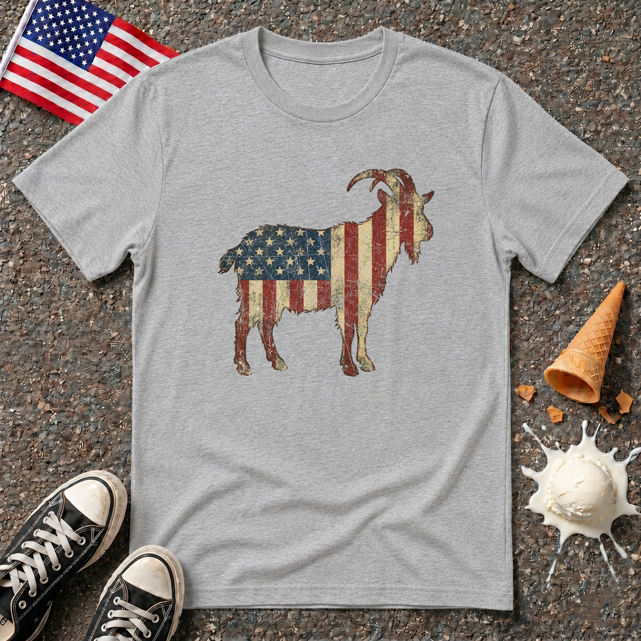 Patriotic Goat Tee