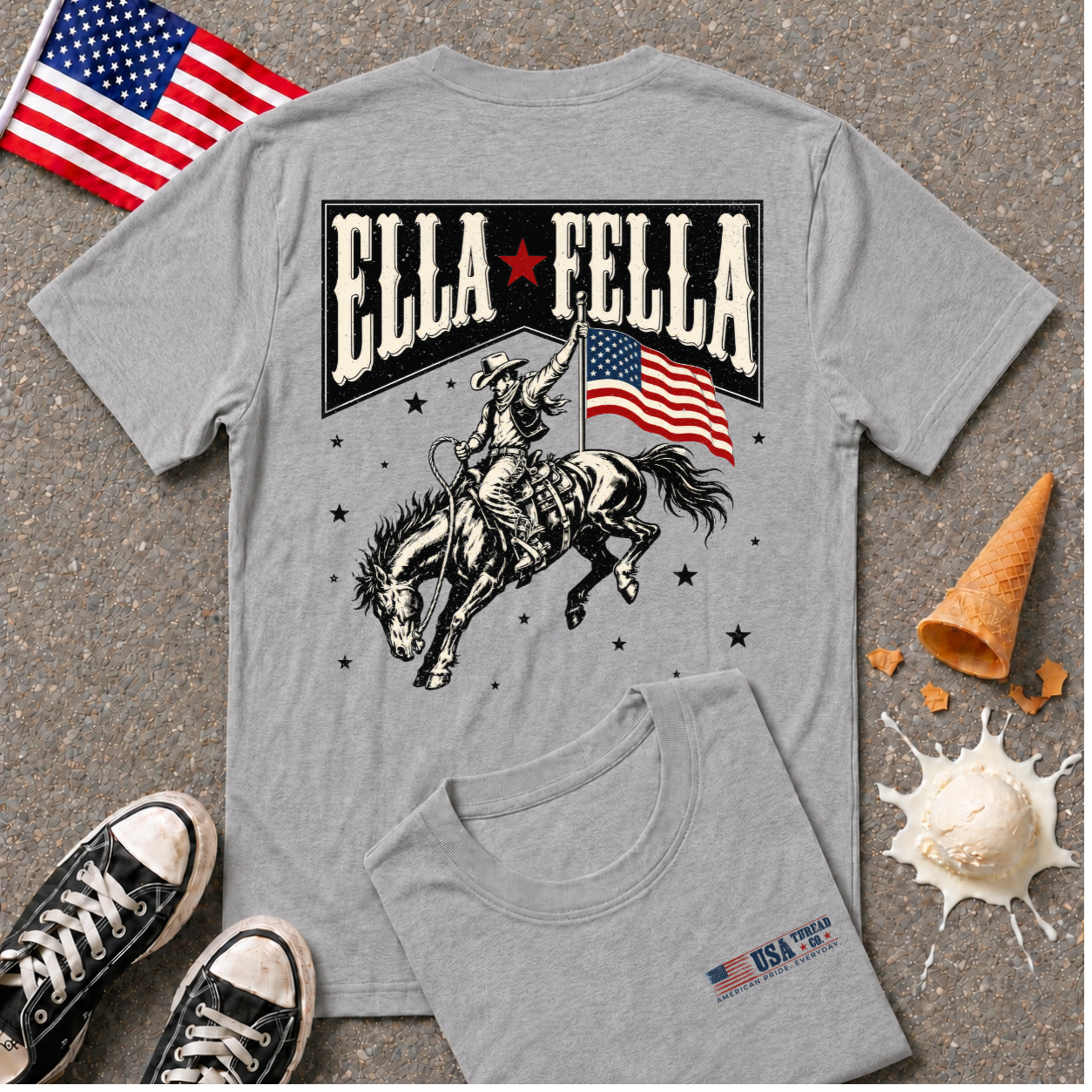 "Ella Fella" Americana Tee - Back Design
