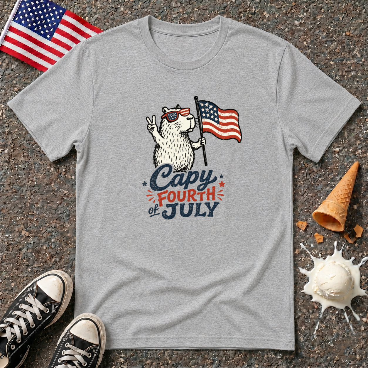 "Capy Fourth of July" Tee