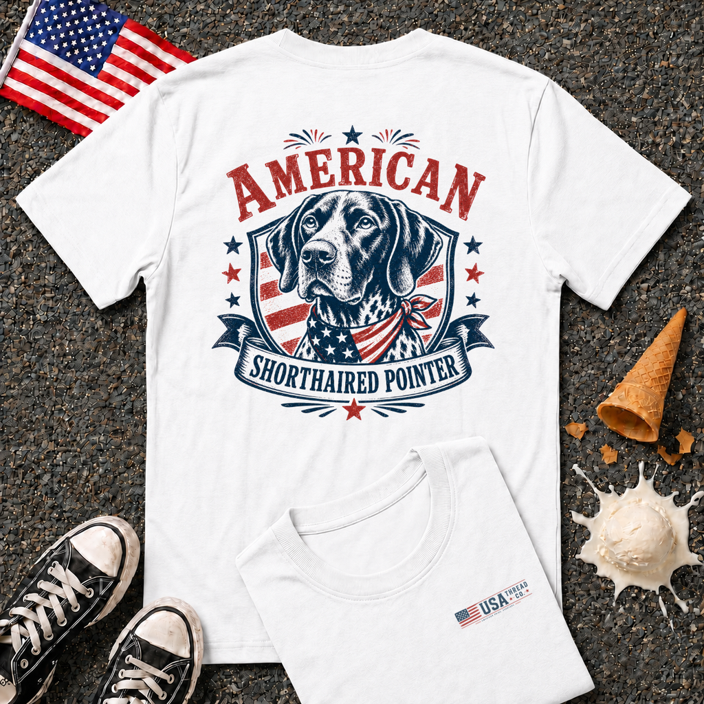 "American Shorthaired Pointer" Back Design Tee