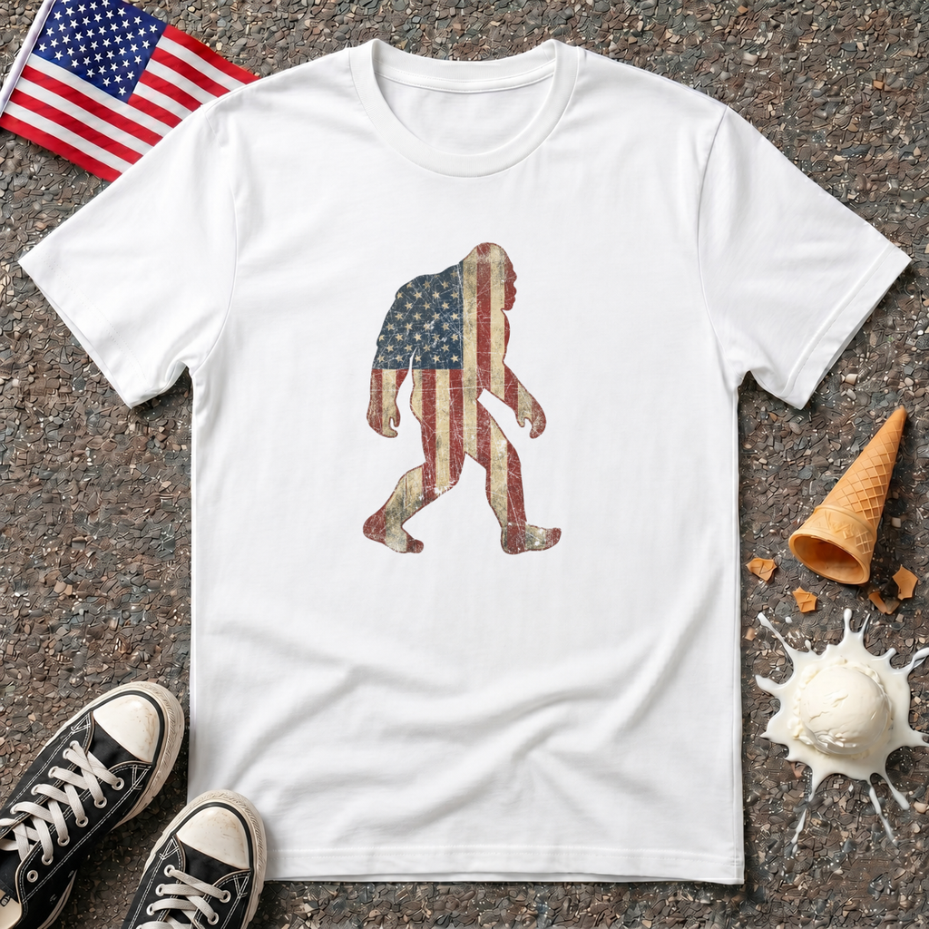 American Flag Bigfoot Tee