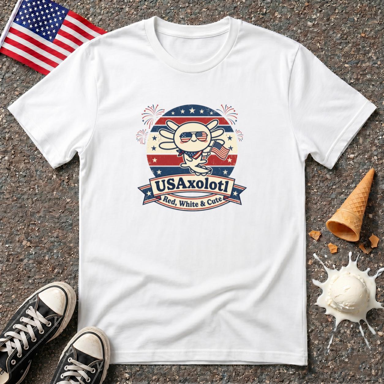 "USAxolotl Patriotic" Tee