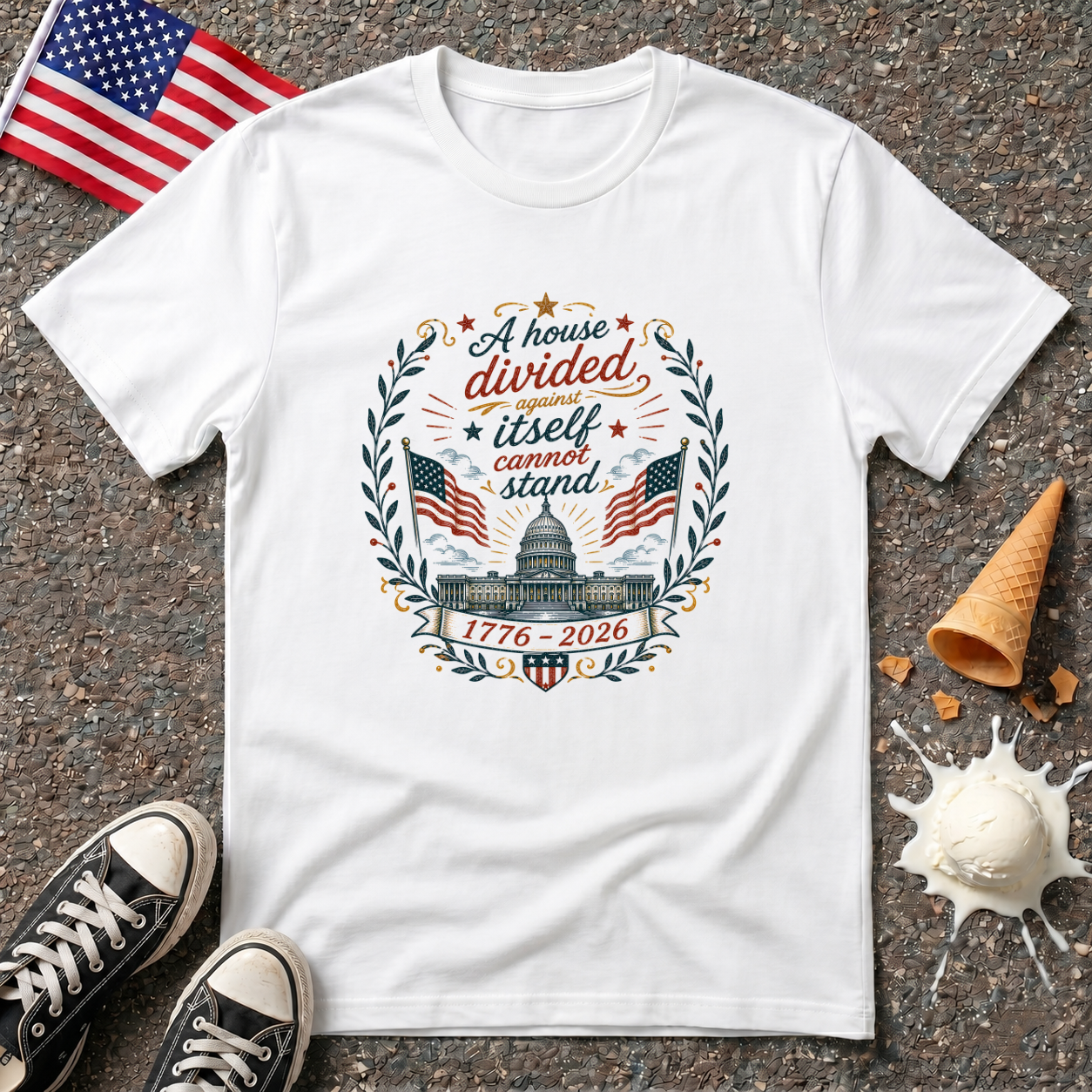 "A House Divided" Vintage Folk Tee