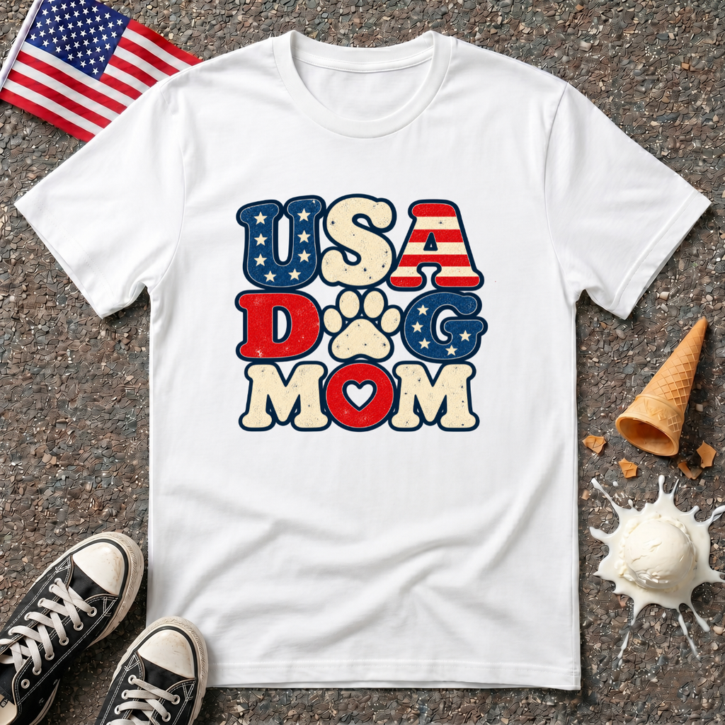 "USA DOG MOM" Tee