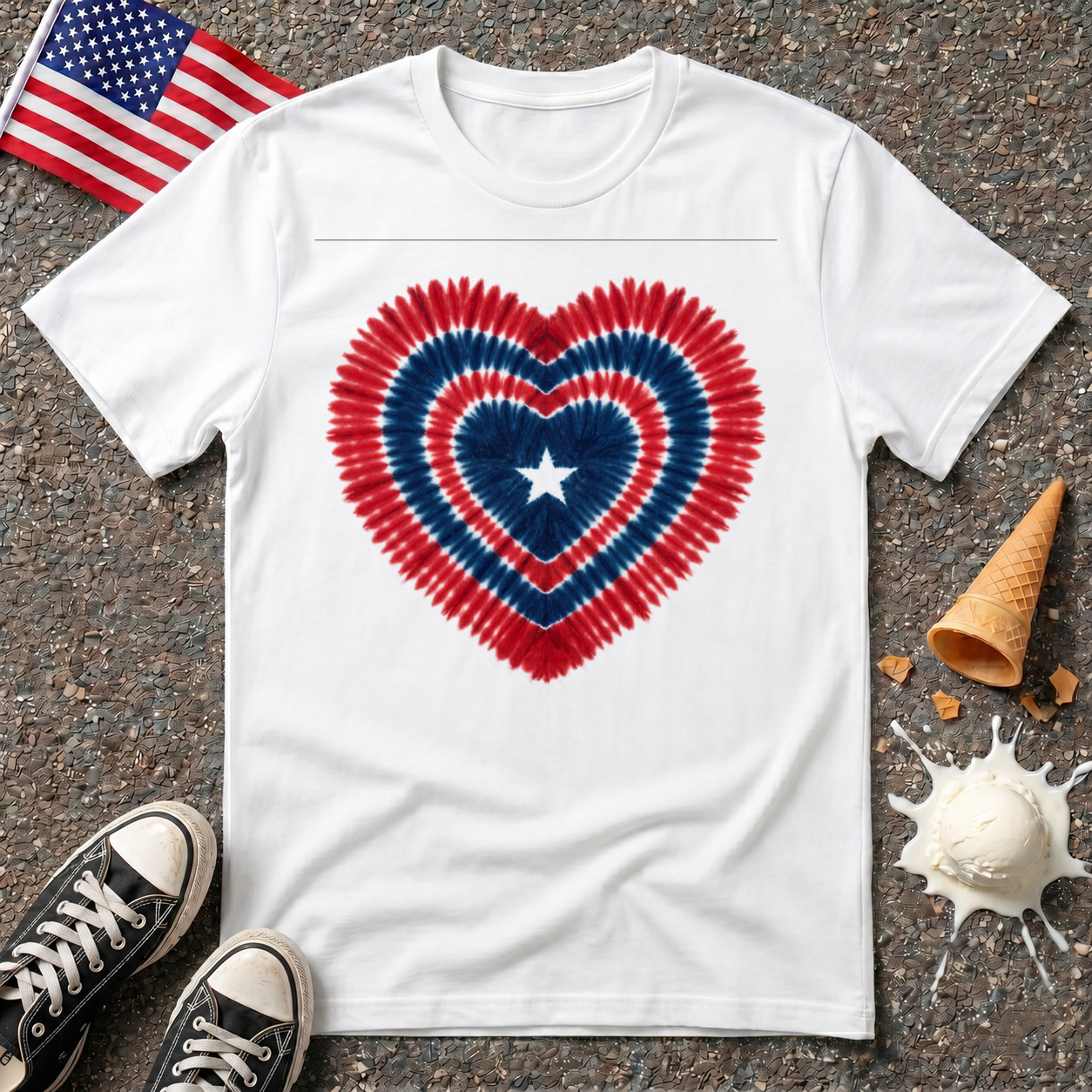 Heart Tie-Dye Tee