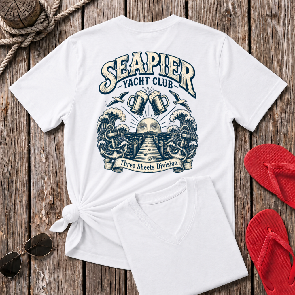 Ladies' V-Neck Back Design Tee